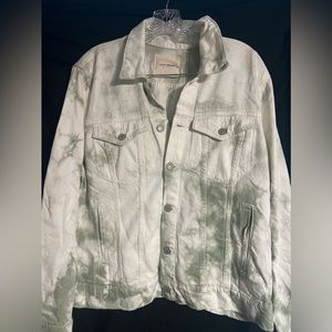 NWT Lucky Brand Jeans tye-dyed denim jacket.